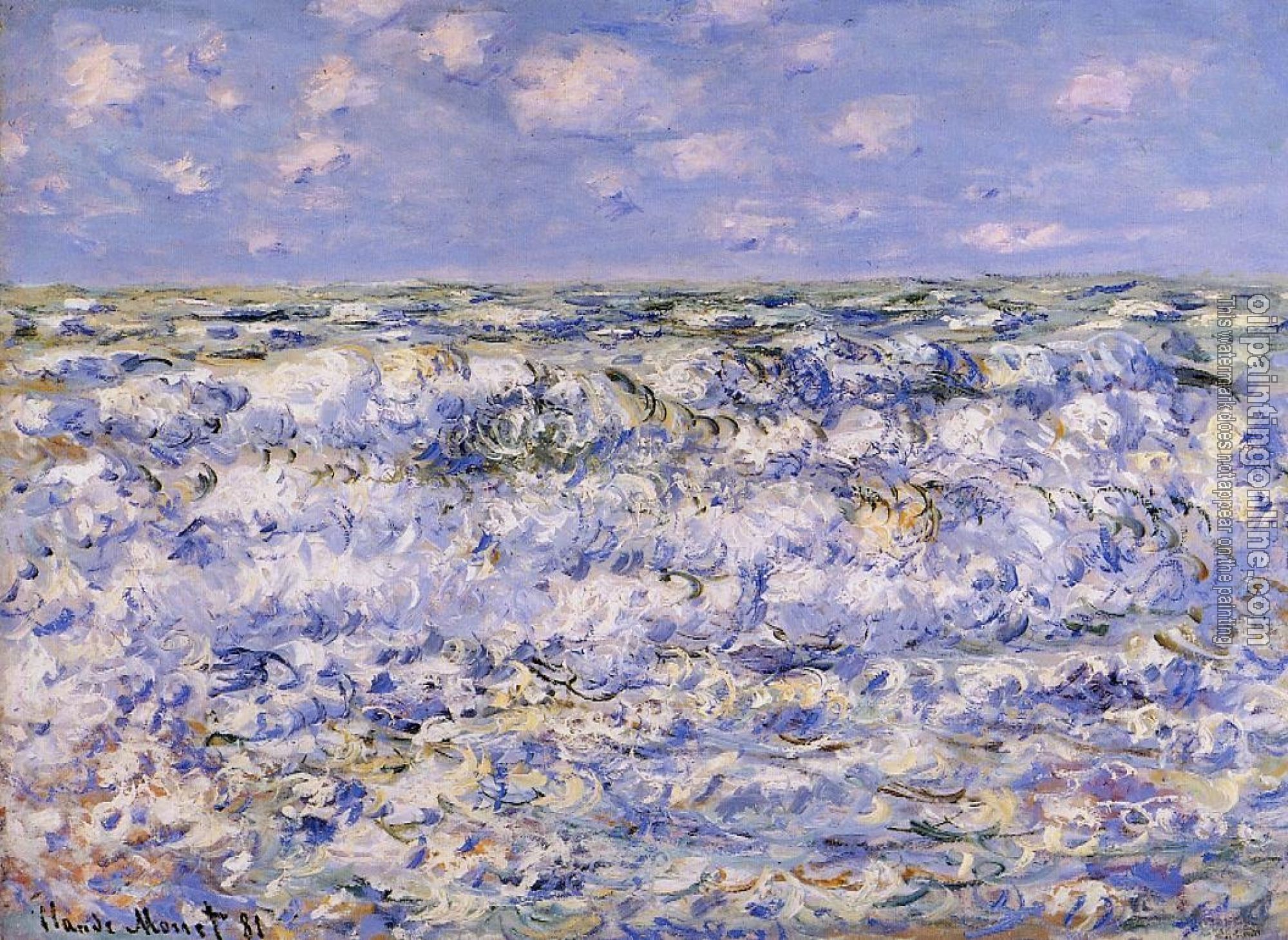 Monet, Claude Oscar - Waves Breaking